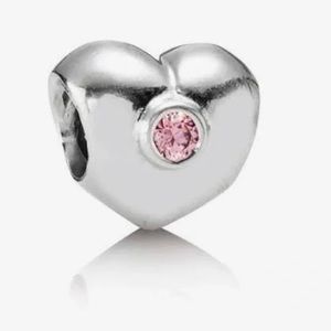 Pandora Heart Charm with Pink CZ